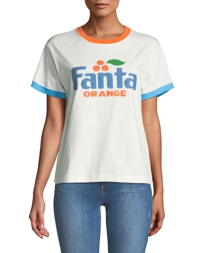 Marc Jacobs Fanta&reg; Orange Short-sleeve Crewneck Cotton T-shirt In Ivory