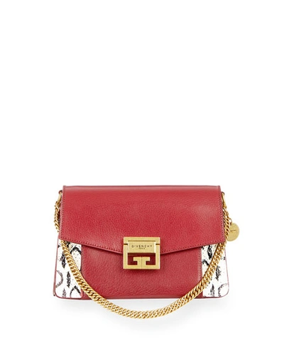 Givenchy Gv3 Small Goatskin Leather Satchel Bag In Multi