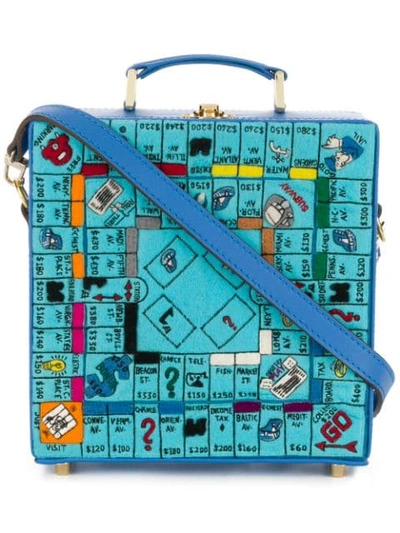 Olympia Le-tan Paris Monopoly Game Board Box Shoulder Bag In Blue