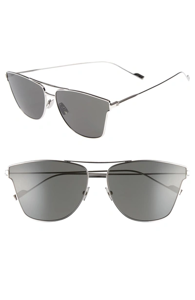 Saint Laurent Sl 51t 63mm Sunglasses In Silver