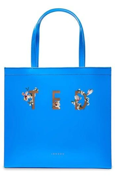 Ted Baker Theacon Large Icon Tote - Blue In Bright Blue