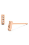 Gorjana 'mave Shimmer' Mini Stud Earrings In Rose Gold