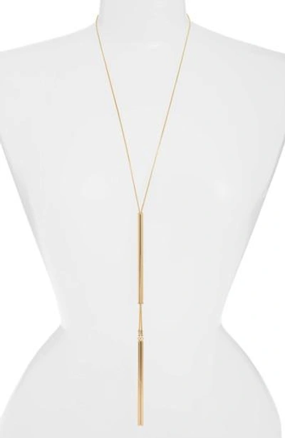 Jenny Bird Forme Lariat Necklace In High Polish Gold