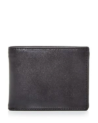 John Varvatos Leather Bi-fold Wallet In Black