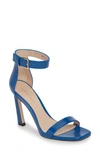 Stuart Weitzman 100squarenudist Sandal In Aegean Blue Gleaming