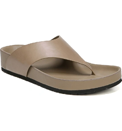 Vince Women's Padma Leather Thong Sandals In Warm Taupe