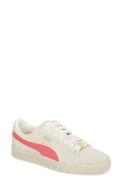Puma 'suede Classic' Sneaker In Marshmallow/ Paradise Pink