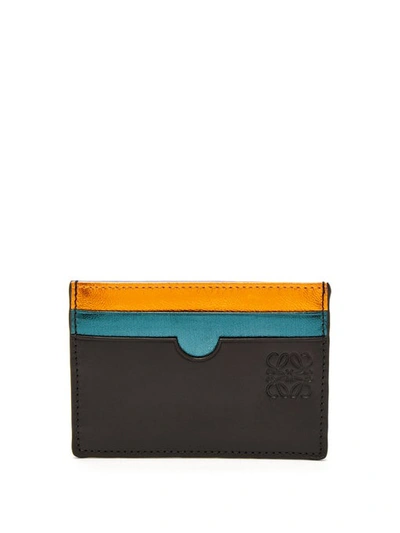 Loewe Women's Rainbow Plain Leather Card Holder In Multi