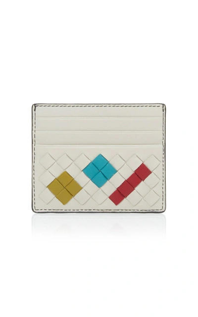 Bottega Veneta Artsy Leather Card Holder In White