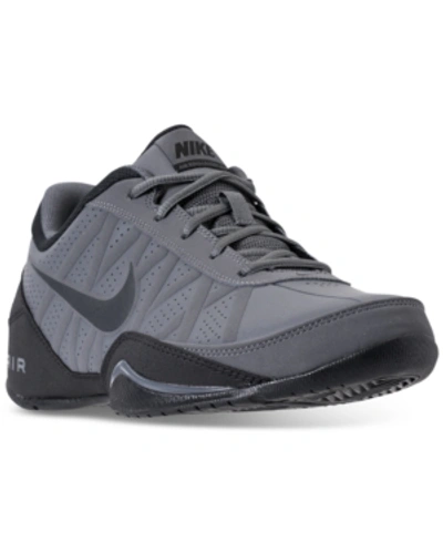 Nike Men's Air Ring Leader Low Basketball Sneakers From Finish Line In Dark Grey/black
