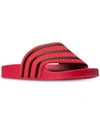 Adidas Originals Adidas Men's Adilette Slide Sandals From Finish Line In Real Coral/black/real Cor