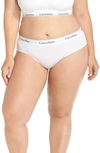 Calvin Klein Plus Size Modern Cotton Logo Hipster Qf5118, First At Macy's In 100 White