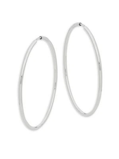 Saks Fifth Avenue Women's 14k White Gold Hoops