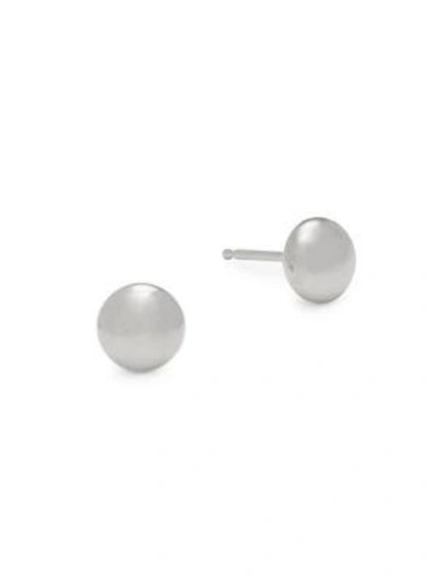 Saks Fifth Avenue Women's 14k Flat Ball Stud Earrings In White Gold