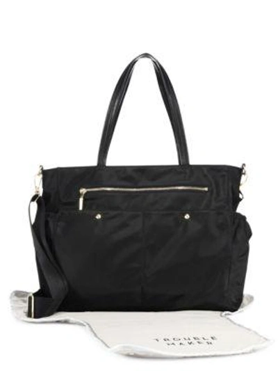 Milly Solid Diaper Bag In Black