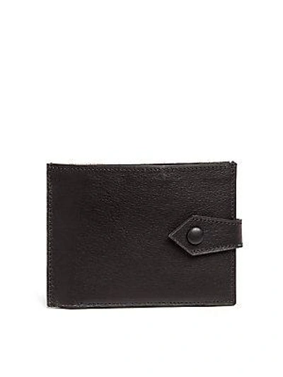 Maison Margiela Leather Fold Card Wallet In Silver