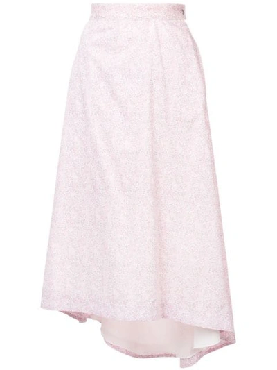 Loewe Floral-print Skirt In Pink