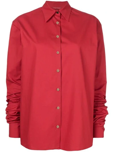 Rouge Margaux Extra Long Sleeve Shirt In Red