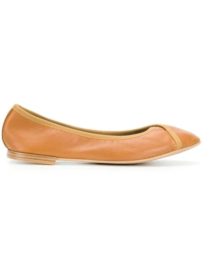 Repetto Wrap Front Ballerina Shoes In Brown