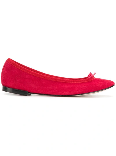 Repetto Flat Ballerina Shoes In Red