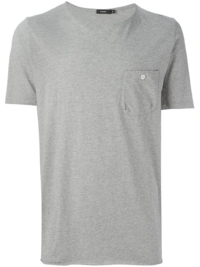 Bassike Patch Pocket T-shirt In Grey