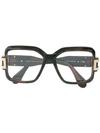 Cazal Oversize Glasses In Brown