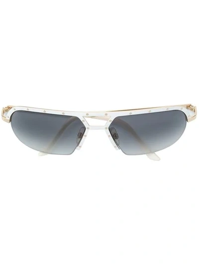 Cazal Gradient Sunglasses In White