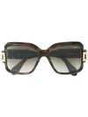 Cazal Oversize Sunglasses In Brown