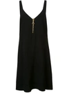 Ellery Gold-tone Neck Zipper Dress In Black