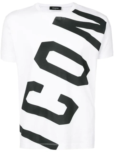 Dsquared2 Icon Printed Cotton Jersey T-shirt In 100