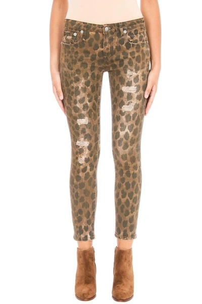 R13 Kate Leopard Print Skinny Jeans In Animalier