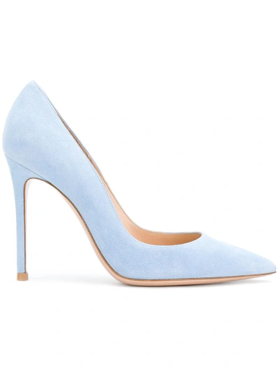 Gianvito Rossi Pointed Stiletto Pumps In Blue