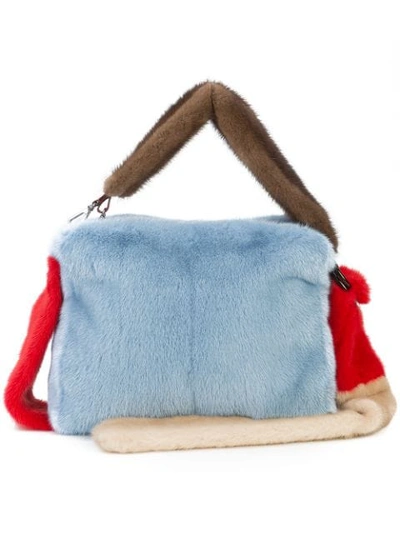 Marni Colour Block Shoulder Bag - Blue