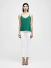 L Agence Jane Camisole Tank In Emerald