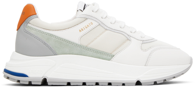 Axel Arigato Rush Leather Sneakers In White/dusty Mint
