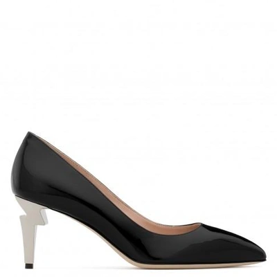 Giuseppe Zanotti - Patent Leather 'g-heel' Pump With Sculpted Heel G-heel In Black