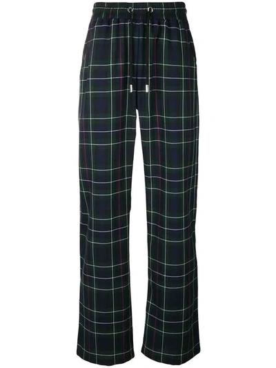 Blood Brother Plaid Track Pants In Blue