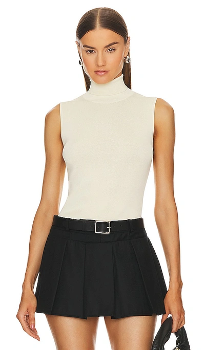 Aya Muse Neutral Fera Knitted Sleeveless Top In Neutrals