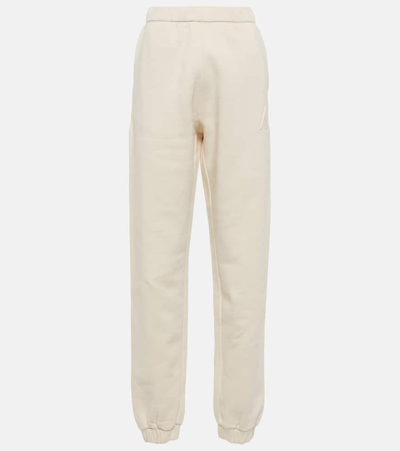 Attico Penny Cotton Fleece Sweatpants In Cream