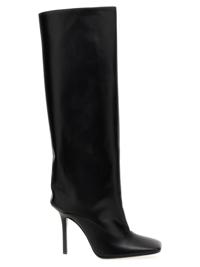 Attico Sienna Leather Knee-high Boots In Black