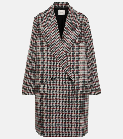 Dorothee Schumacher Vichy Wool-blend Coat In Multi Colour