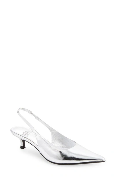 Jeffrey Campbell Persona Slingback Pump In Silver