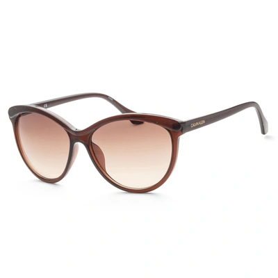 Calvin Klein Women's Ck19534s-210 Fashion 58mm Crystal Brown Sunglasses In Multi
