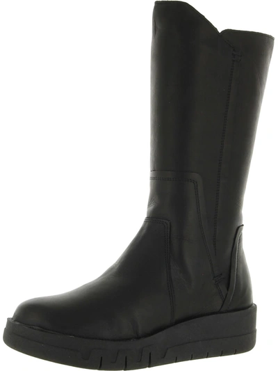 Miz Mooz Lear Womens Leather Zip Up Knee-high Boots In Black