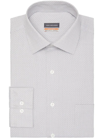 Van Heusen Mens Regular Fit Office Button-down Shirt In Grey