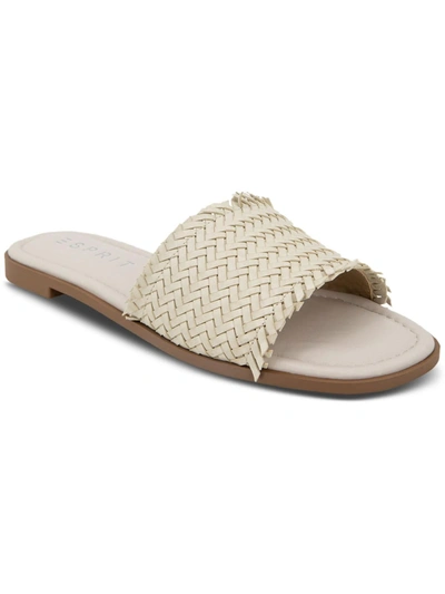 Esprit Summer Womens Woven Peep-toe Slide Sandals In Multi