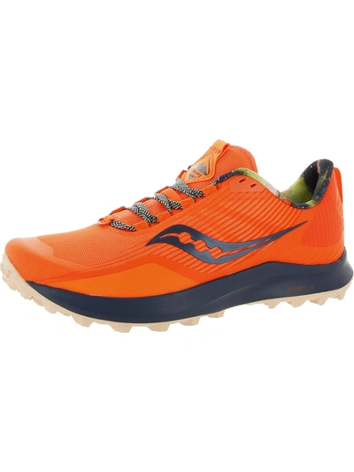 Saucony Peregrine 12 Womens Fitness Workout Running Shoes In Orange