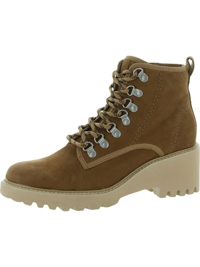 Dolce Vita Huey Hiker Womens Leather Casual Combat & Lace-up Boots In Brown