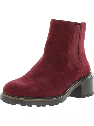 Vince Camuto Kelivena Womens Zipper Almond Toe Chelsea Boots In Red