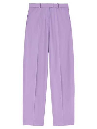 Attico Women's Jagger Pleated Cotton Pants In Lavender